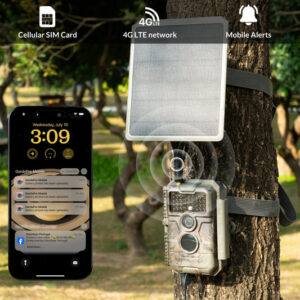 GardePro trail camera with night vision and motion detection for wildlife monitoring